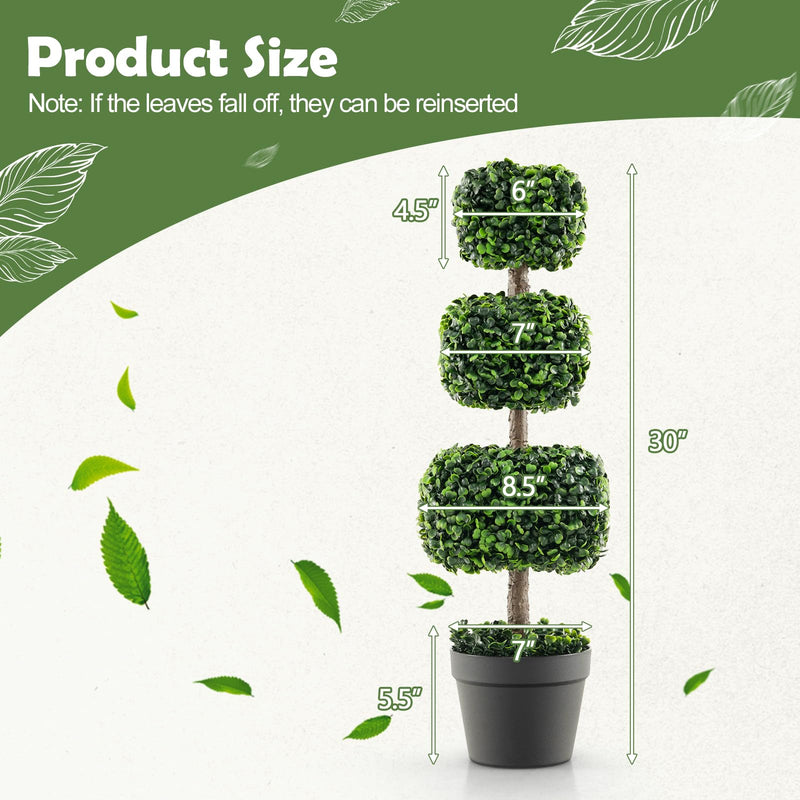 Load image into Gallery viewer, Goplus 35¡± Artificial Boxwood Topiary Tree
