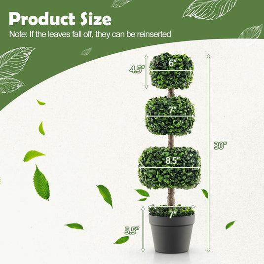 Goplus 35¡± Artificial Boxwood Topiary Tree