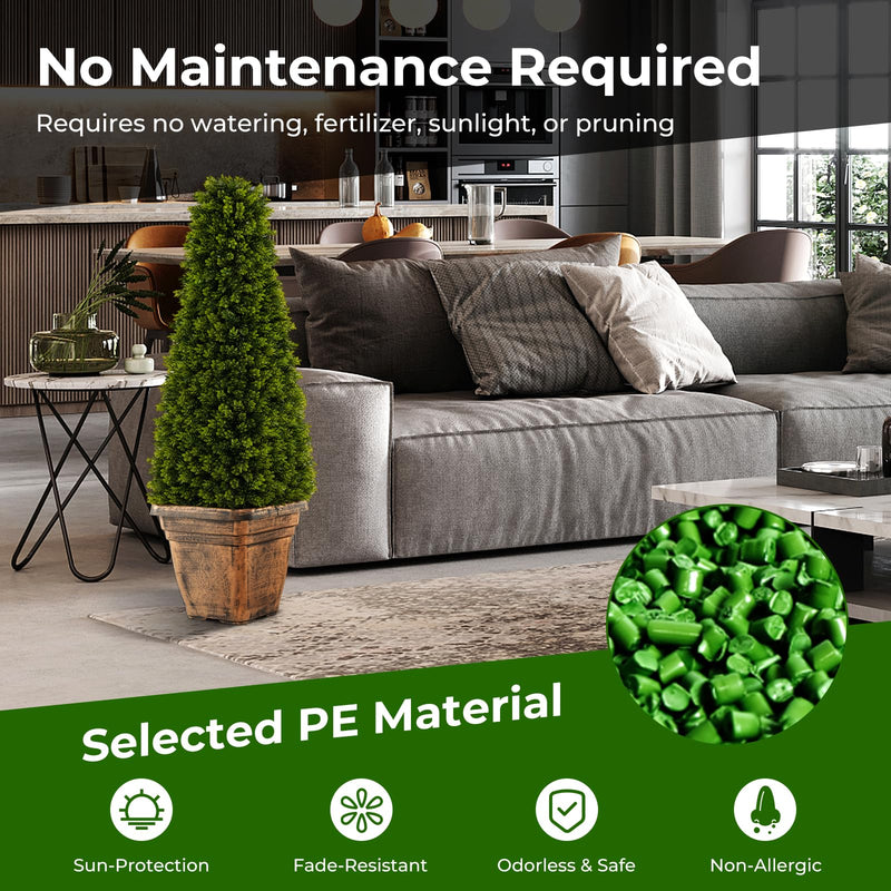 Load image into Gallery viewer, Goplus 3ft Artificial Boxwood Topiary Tree
