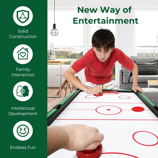 Goplus 4-in-1 Combination Game Table, Multi Game Table Set with Soccer, Air Hockey, Billiards, Table Tennis