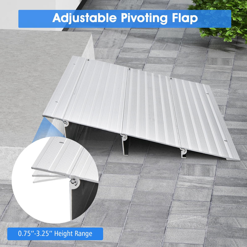 Load image into Gallery viewer, Goplus Door Threshold Ramp, 3&quot; Rise Threshold Ramps for Doorways with Non-Slip Surface
