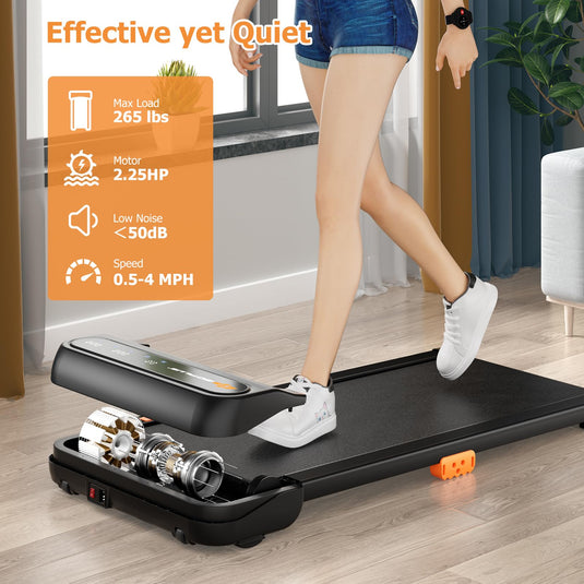 Walking Pad, Under Desk Treadmill for Home and Office - Goplus