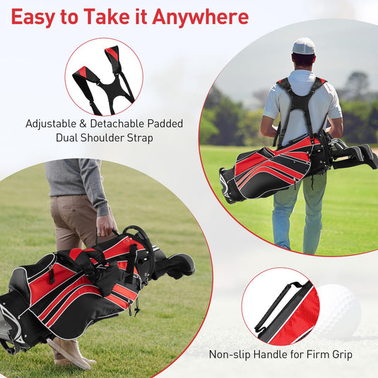 Goplus Golf Stand Bag, Lightweight Golf Club Bag