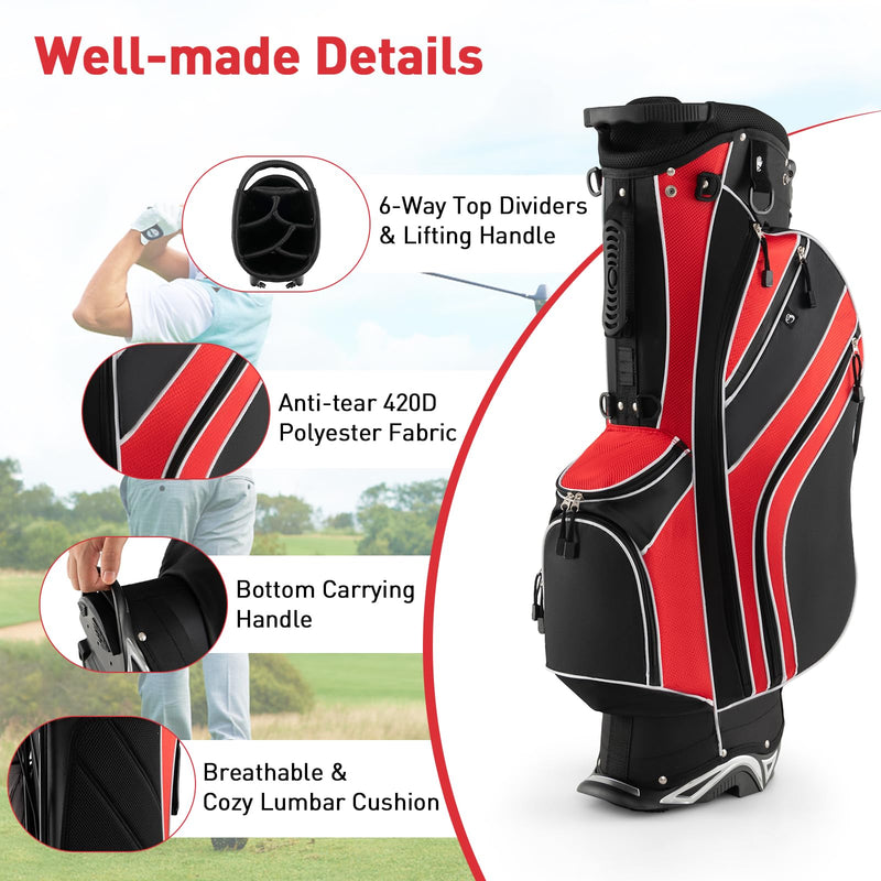 Load image into Gallery viewer, Goplus Golf Stand Bag, Lightweight Golf Club Bag
