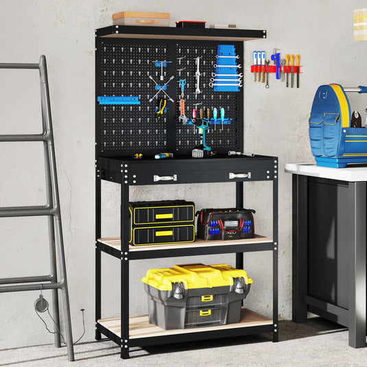 Goplus Workbench with Pegboard, 32