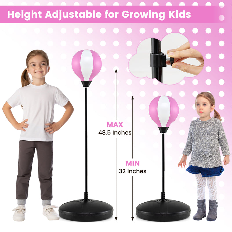 Load image into Gallery viewer, Goplus Punching Bag for Kids, Boxing Set with Gloves, Height Adjustable Stand
