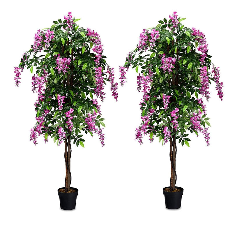 Load image into Gallery viewer, 6FT Fake Wisteria Tree Artificial Greenery Plants in Nursery Pot Decorative Trees for Home
