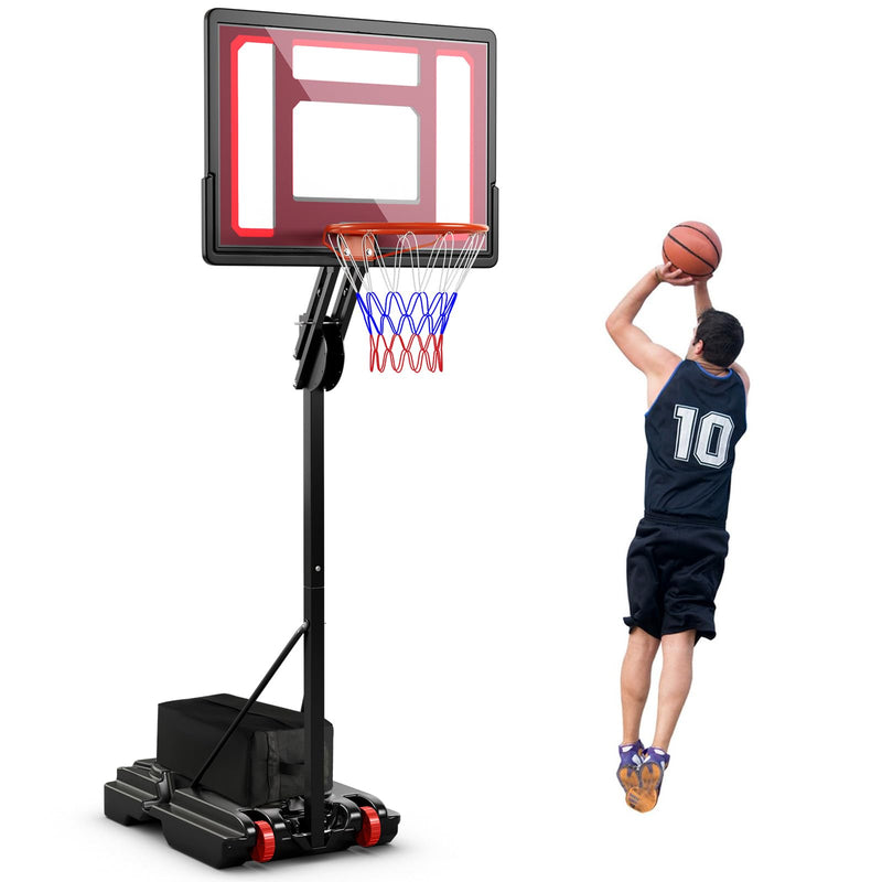 Load image into Gallery viewer, Goplus Portable Basketball Hoop Outdoor, 5FT-10FT Height Adjustable Basketball Stand System
