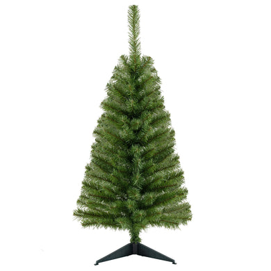 Goplus 3ft Mini Artificial Christmas Tree, Unlit Green Holiday Tree with 116 Lifelike PVC Branch Tips