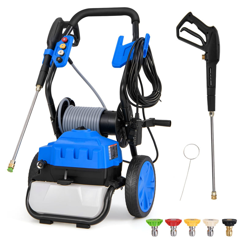 Load image into Gallery viewer, Goplus Electric Pressure Washer, 2300 PSI 1.8 GPM High Pressure Power Washer w/Wheels, 5 Quick Connect Nozzles
