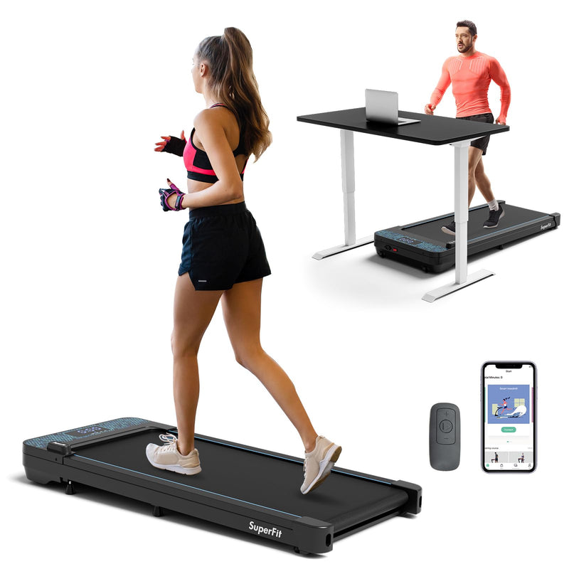 Load image into Gallery viewer, Goplus Walking Pad, 300 LBS Capacity Under Desk Treadmill with Remote &amp; APP Control and LED Display, Portable Treadmills for Home Small, Office
