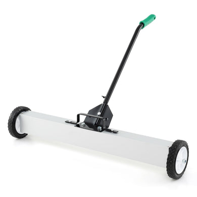 Goplus 36-Inch Magnetic Sweeper with Wheels, 50 LBS Telescoping Rolling Pickup Sweeper with Adjustable Handle