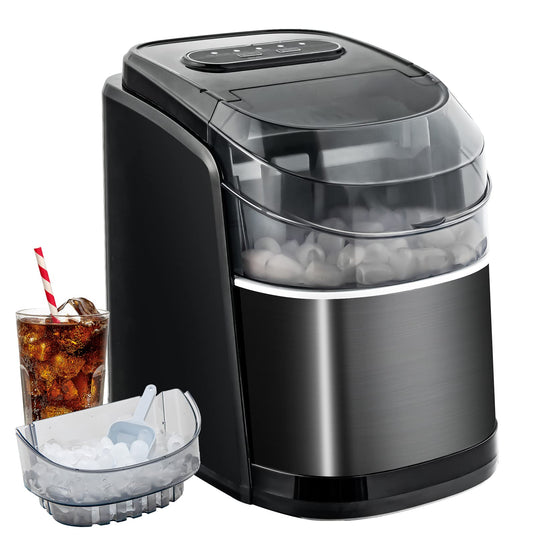 Ice Maker Machine for Countertop, Self-Cleaning, 2 Sizes of Bullet-Shaped  Ice 26 lbs Per Day