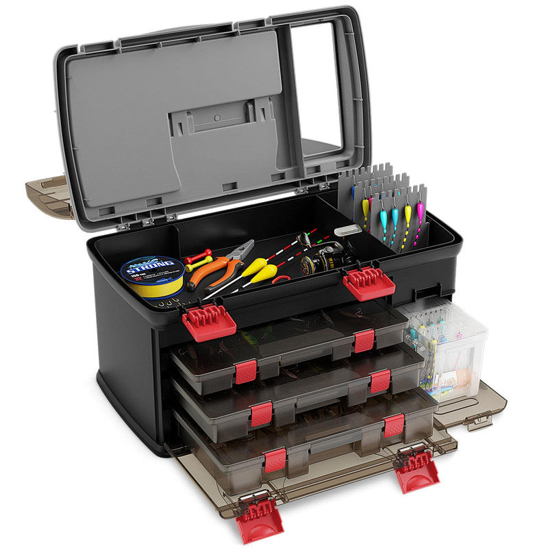 Load image into Gallery viewer, Goplus Large Tackle Box, Portable Fishing Storage, Premium Box for Tackle Storage &amp; Tool Organization
