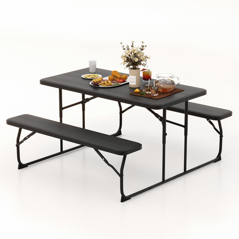 Load image into Gallery viewer, Goplus Foldable Picnic Table with Benches
