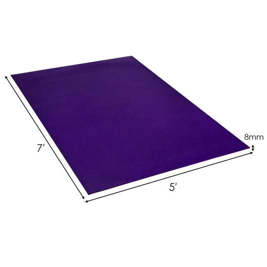 Large Yoga Mat, 7' x 5' x 8mm and 6' x 4' x 8mm with Straps