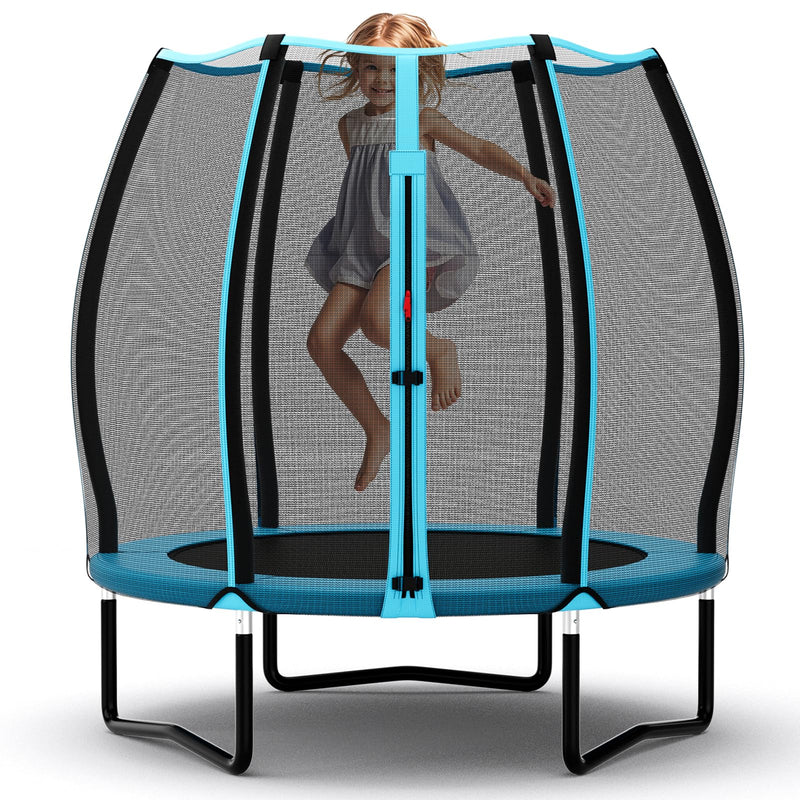 Load image into Gallery viewer, Goplus 55&quot; Trampoline for Kids, ASTM Approved Toddler Mini Trampoline w/Safety Enclosure Net
