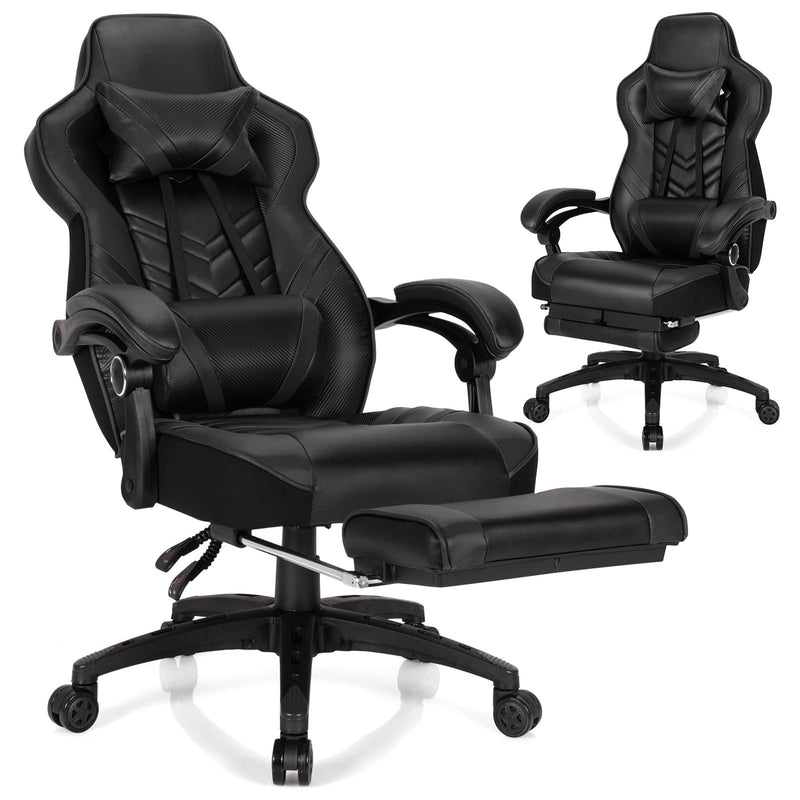 Load image into Gallery viewer, Goplus Gaming Chair, Computer Chair with Footrest and Lumbar Support
