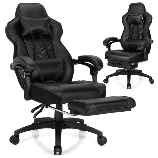 Goplus Gaming Chair, Computer Chair with Footrest and Lumbar Support