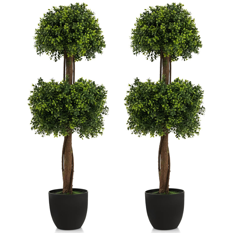 Load image into Gallery viewer, Goplus 40&quot; Artificial Boxwood Topiary Ball Tree
