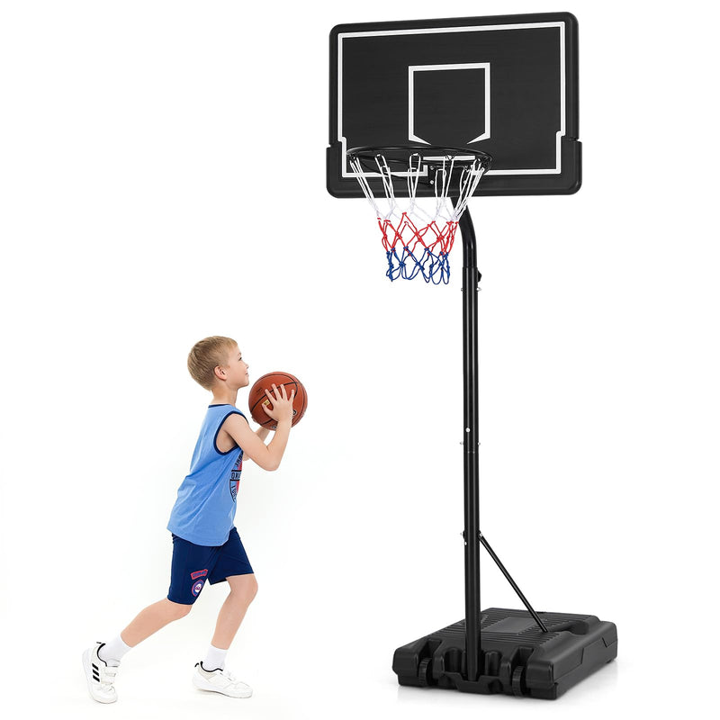 Load image into Gallery viewer, Goplus Portable Outdoor Basketball Hoop, 6.9-8.5 FT Adjustable Basketball Goal System w/Fillable Base
