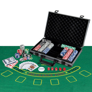 Goplus Poker Chip Set, Casino Poker Chips with 400 PCS Chips, 6 Decks Cards, Dealer Button