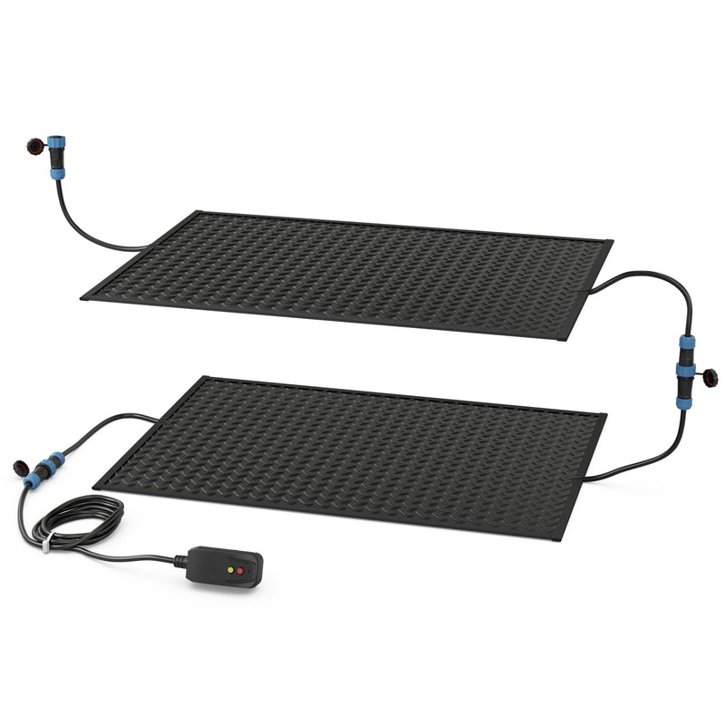 Load image into Gallery viewer, Goplus Heated Snow Melting Mat, Heated Outdoor Mat for Winter Snow Removal with 3 in/h Speed (20” x 30” with Power Cord + Without Power Cord)
