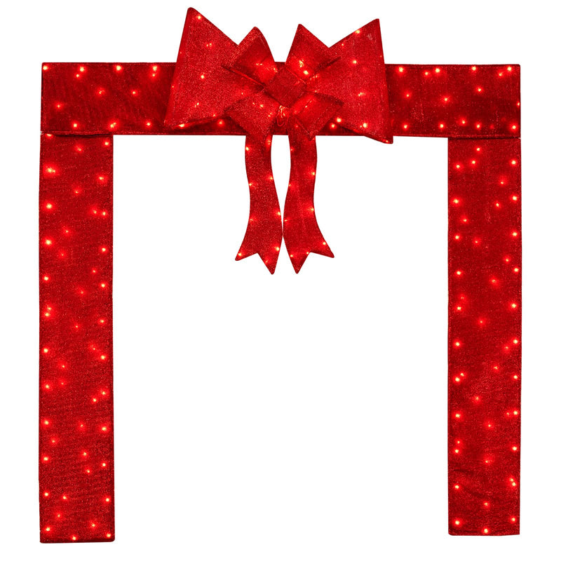 Load image into Gallery viewer, Goplus Lighted Christmas Doorway Arch, Light-up Xmas Decoration with 240 LED Lights
