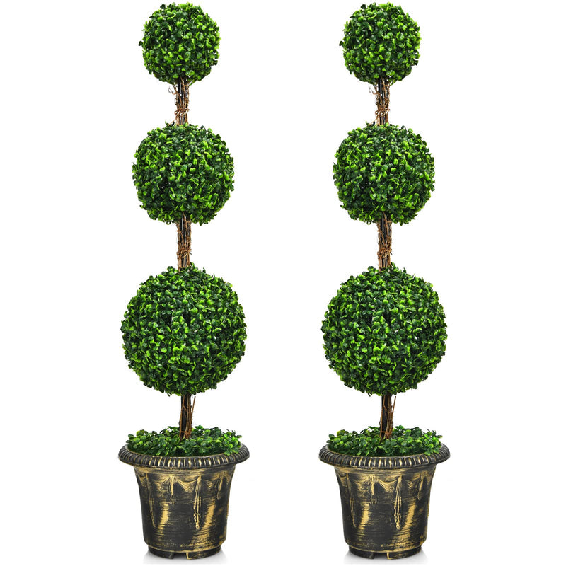 Load image into Gallery viewer, Artificial Boxwood Topiary Tree, Set of 2
