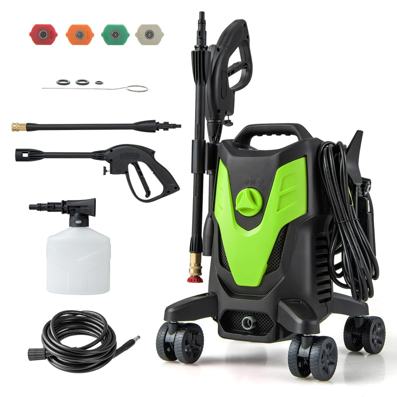 Load image into Gallery viewer, Goplus Electric Pressure Washer, 2400 PSI 1.7 GPM High Pressure Power Washer w/4 Quick Nozzles &amp; Universal Wheels
