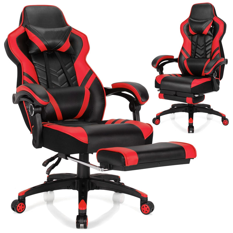 Load image into Gallery viewer, Goplus Gaming Chair, Computer Chair with Footrest and Lumbar Support
