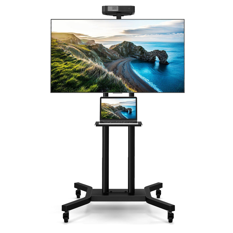 Load image into Gallery viewer, Goplus Rolling TV Stand for 32-70 Inch Flat/Curved TVs up to 110 lbs, Max VESA 600 X 400 mm
