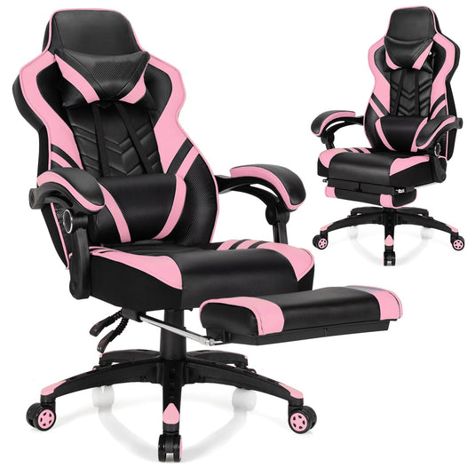 Goplus Gaming Chair, Computer Chair with Footrest and Lumbar Support