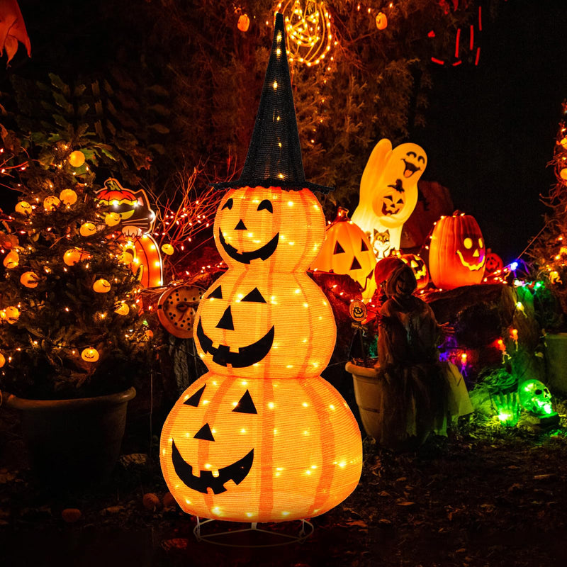 Load image into Gallery viewer, Goplus 5 FT Halloween Light Up Pumpkin Decoration
