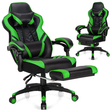 Goplus Gaming Chair, Computer Chair with Footrest and Lumbar Support