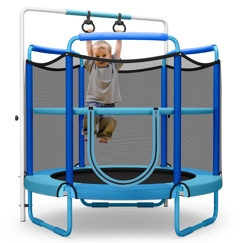 Load image into Gallery viewer, 60 Inch Kids Trampoline with Safety Enclosure Net
