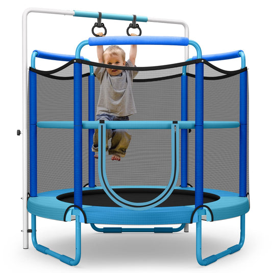 60 Inch Kids Trampoline with Safety Enclosure Net