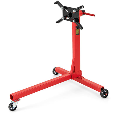 Goplus Engine Stand, 750 LBS (3/8 Ton) Motor Stand with Wheels, 360 Degree Rotating Head & Adjustable Arms