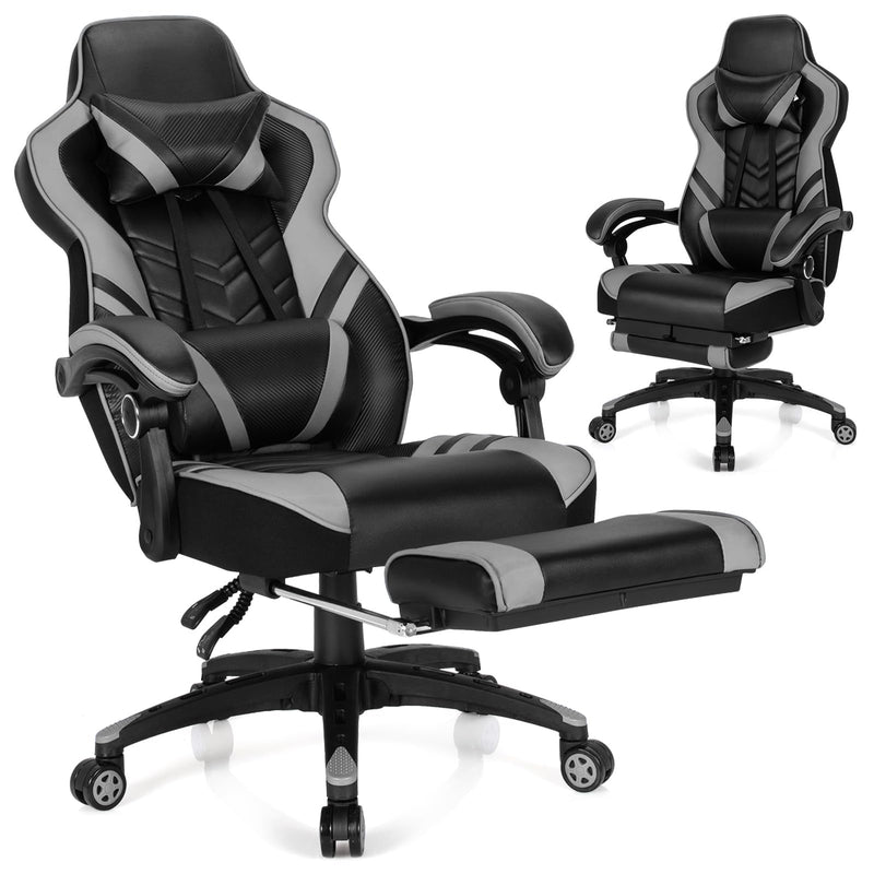 Load image into Gallery viewer, Goplus Gaming Chair, Computer Chair with Footrest and Lumbar Support
