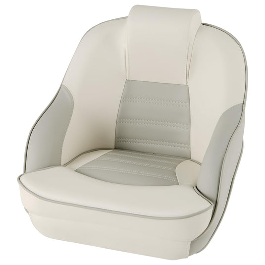 Goplus Captain Bucket Seat, Pontoon Boat Seats w/Waterproof PVC Leather & Thick Sponge Padding