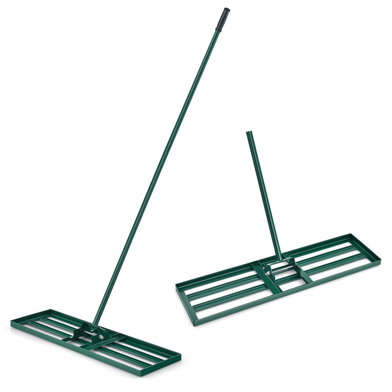 Load image into Gallery viewer, Goplus Lawn Leveling Rake, Heavy Duty Level Lawn Tool w/ Ergonomic Handle for Soil
