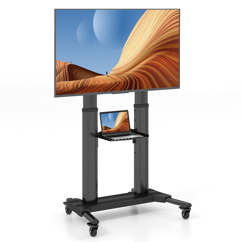 Load image into Gallery viewer, Goplus Rolling TV Stand for 32&quot;-85&quot; Flat Curved LED/LCD/OLED TVs up to 132 LBS, Mobile Floor TV Trolley Max VESA 400 x 700 mm
