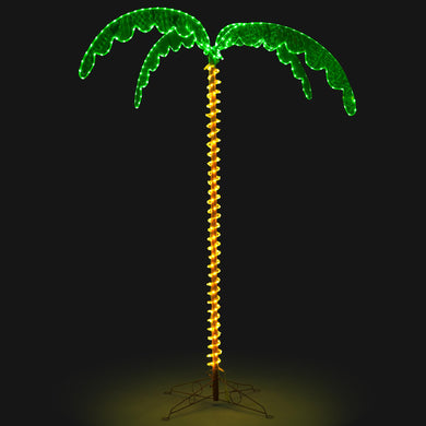 Goplus 7.5 FT Lighted Palm Tree, Tropical Christmas Tree with 332 LED Lights