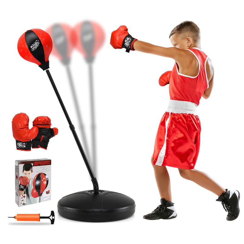 Load image into Gallery viewer, Goplus Punching Bag for Kids, Boxing Set with Gloves, Height Adjustable Stand
