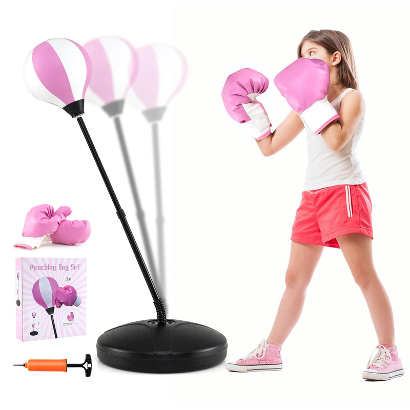 Load image into Gallery viewer, Goplus Punching Bag for Kids, Boxing Set with Gloves, Height Adjustable Stand
