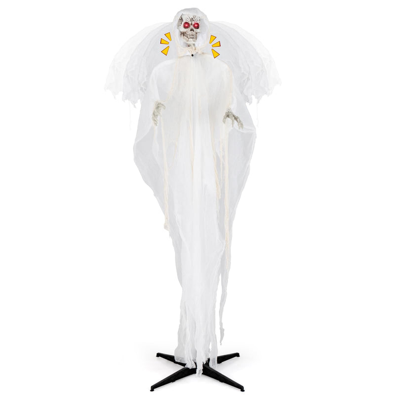 Load image into Gallery viewer, Goplus 8.3 FT Halloween Standing Angel, Poseable Halloween Animatronic Prop with Light up Eyes
