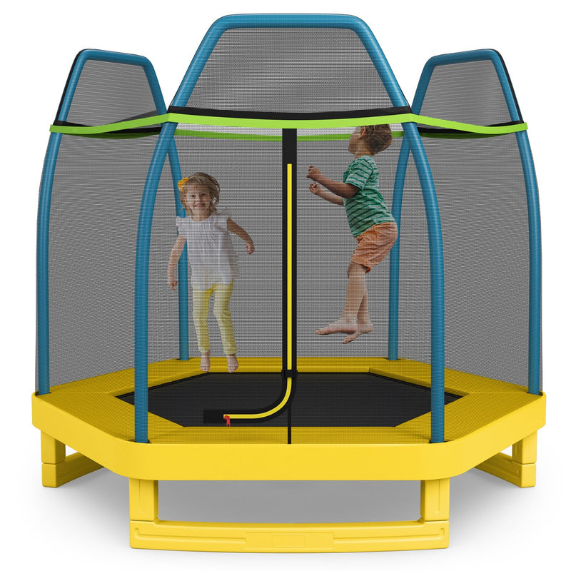 Load image into Gallery viewer, Goplus 7FT Trampoline for Kids, ASTM Approved Trampoline for Boys Girls Outdoor Indoor
