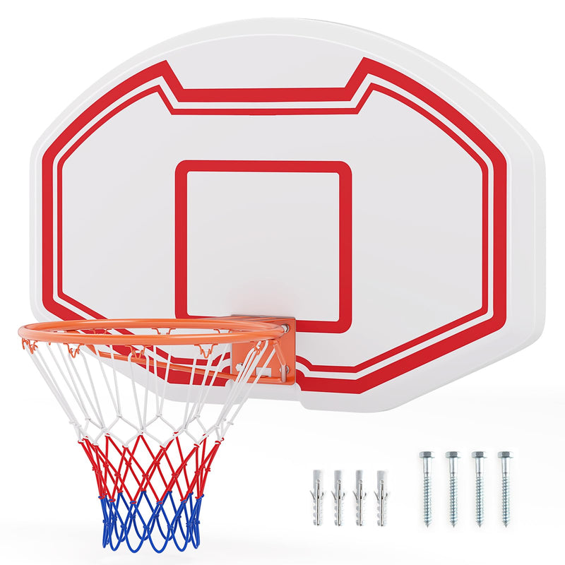 Load image into Gallery viewer, Goplus Large Wall Mounted Basketball Hoop, Indoor Outdoor Basketball Games w/ 36&quot; x 24&quot; Shatter-Proof Backboard
