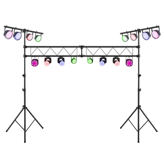 Goplus DJ Light Stand, 14FT Lighting Truss System with 32 Lights Hold 220LBS Capacity