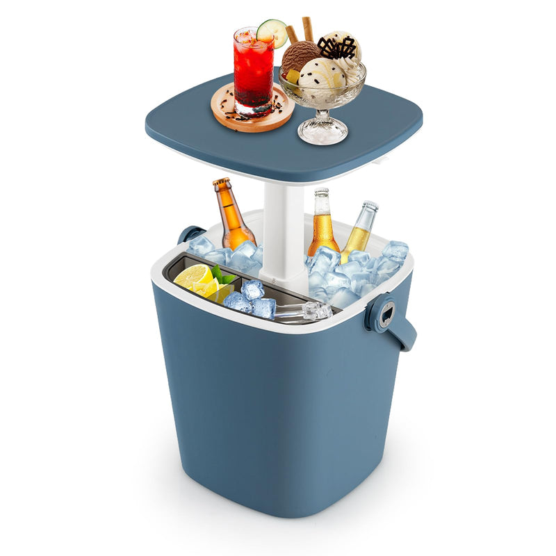 Load image into Gallery viewer, Goplus Cooler Table, Portable 4 Gallon All-Weather Beer and Wine Table Cooler with Handle
